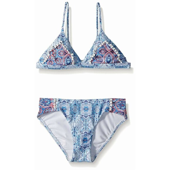 NWT Seafolly Rose Boho TileTrikini Bikini Set Girl's 6 Multi